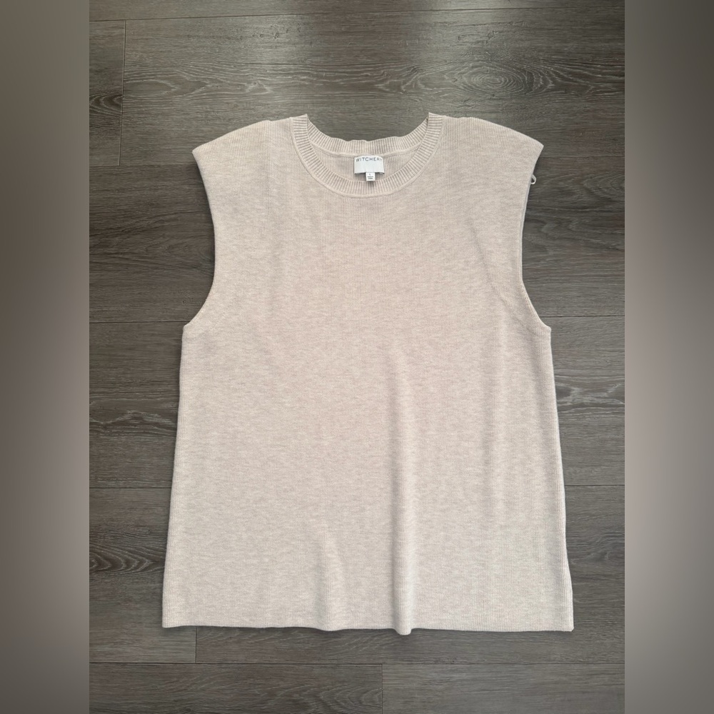 Witchery knit tank with padded shoulder